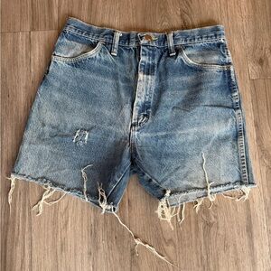 VINTAGE RUSTLER DENIM CUT-OFF SHORTS